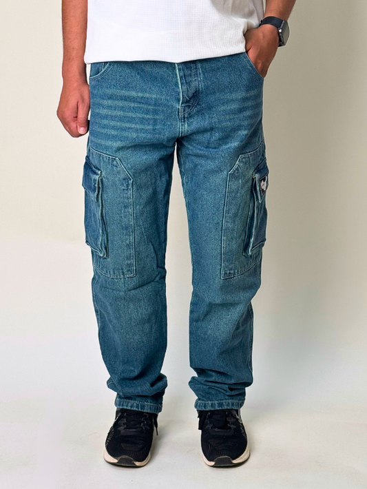 Light Olive Cargo Wide Leg