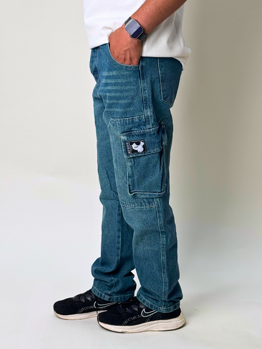 Light Olive Cargo Wide Leg
